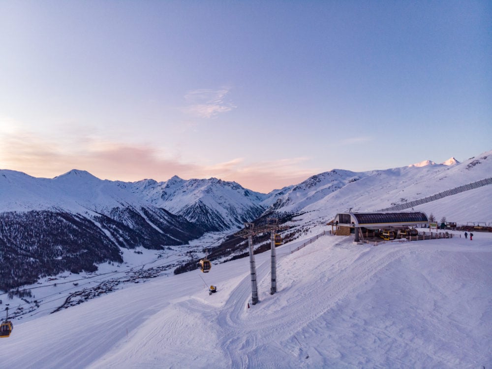 emozioni durante il tramonto in alta quota sulle alpi