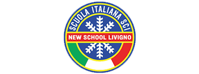 logo new school livigno, scuola italiana sci e snowboard