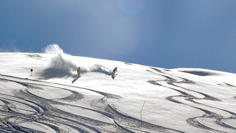 Powder slopes sulle piste di livigno