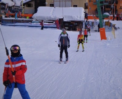 sciovia Amerikan nella skiarea di Livigno