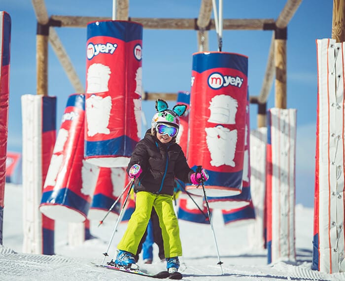 Ostacoli sul percorso yepi del Mottolino a Livigno